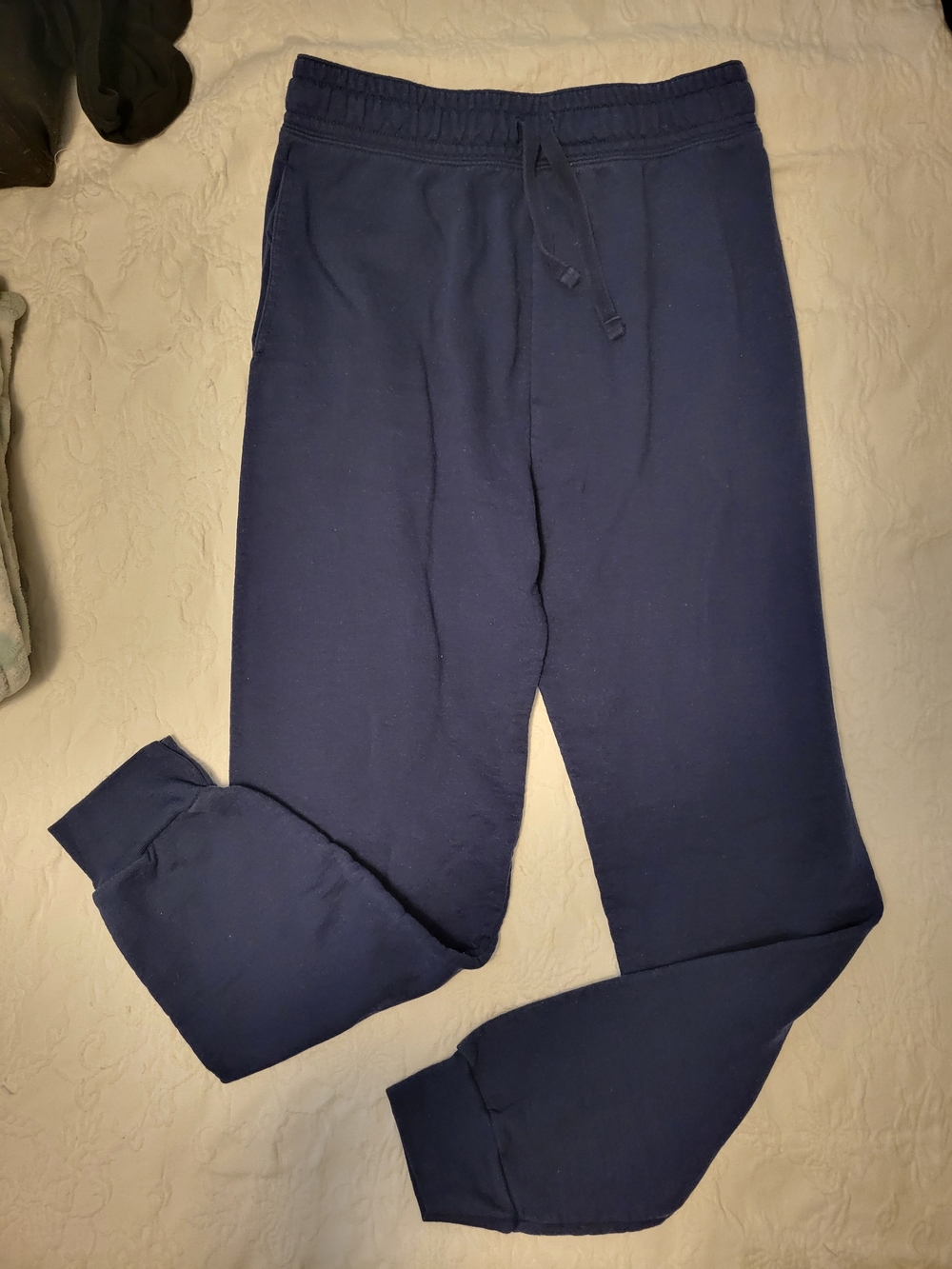 Hanes Men's Navy Jogger Sweatpants - Classic Drawstring Fleece